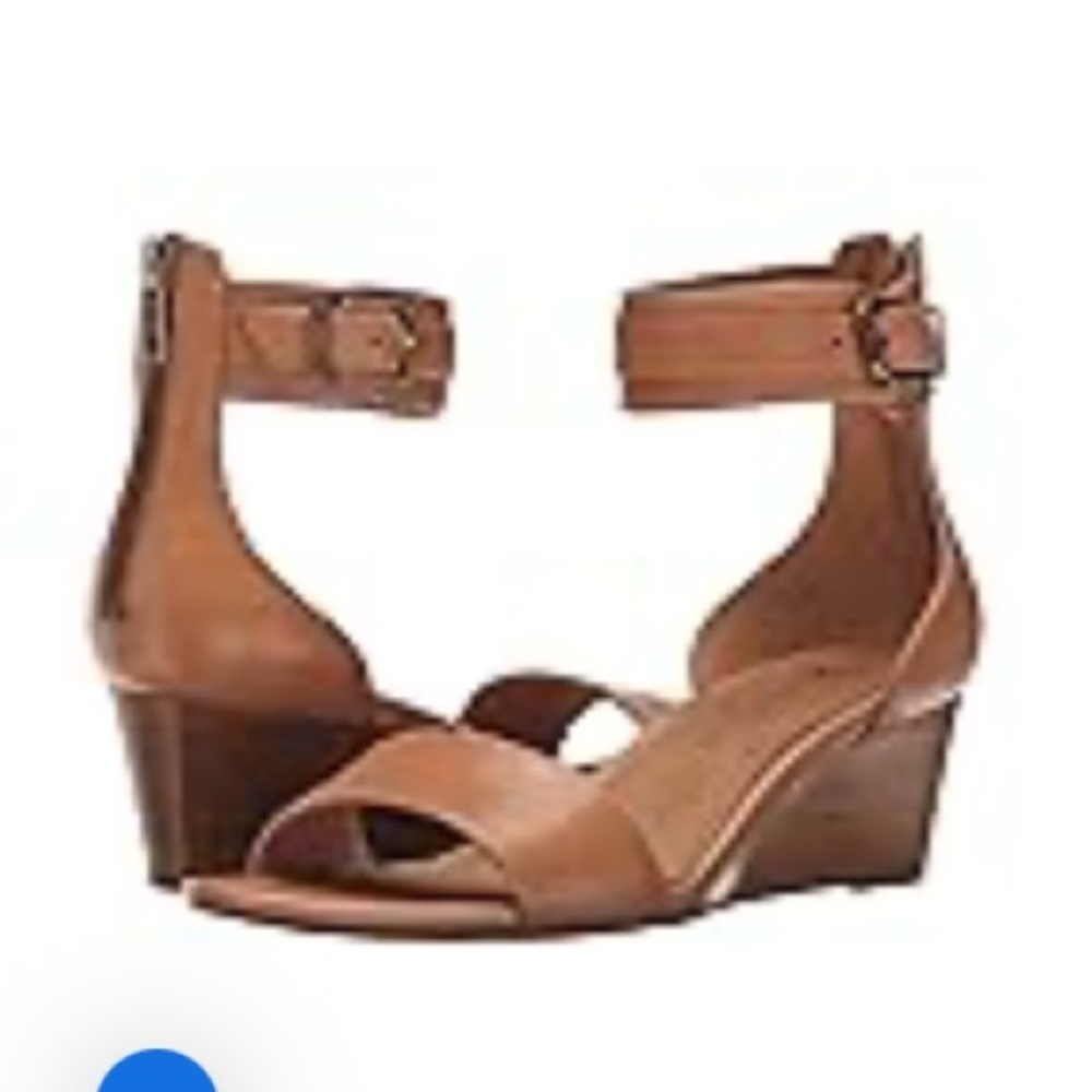 UGG Wedge Sandals Char Suntan Leather